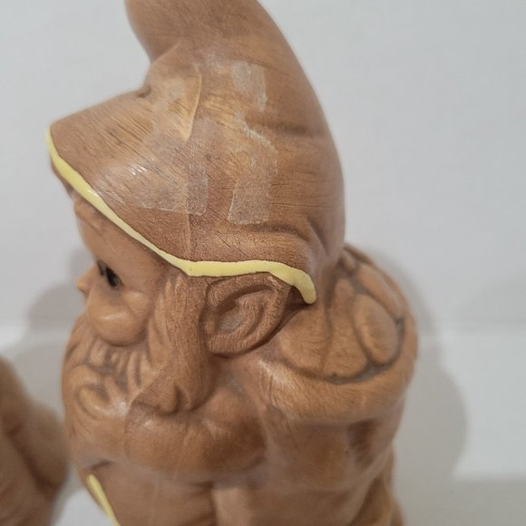 Vintage Twin Winton Garden Gnome Elf Salt & Pepper Shakers 6.25" Pixie 70's MCM - Picture 9 of 9